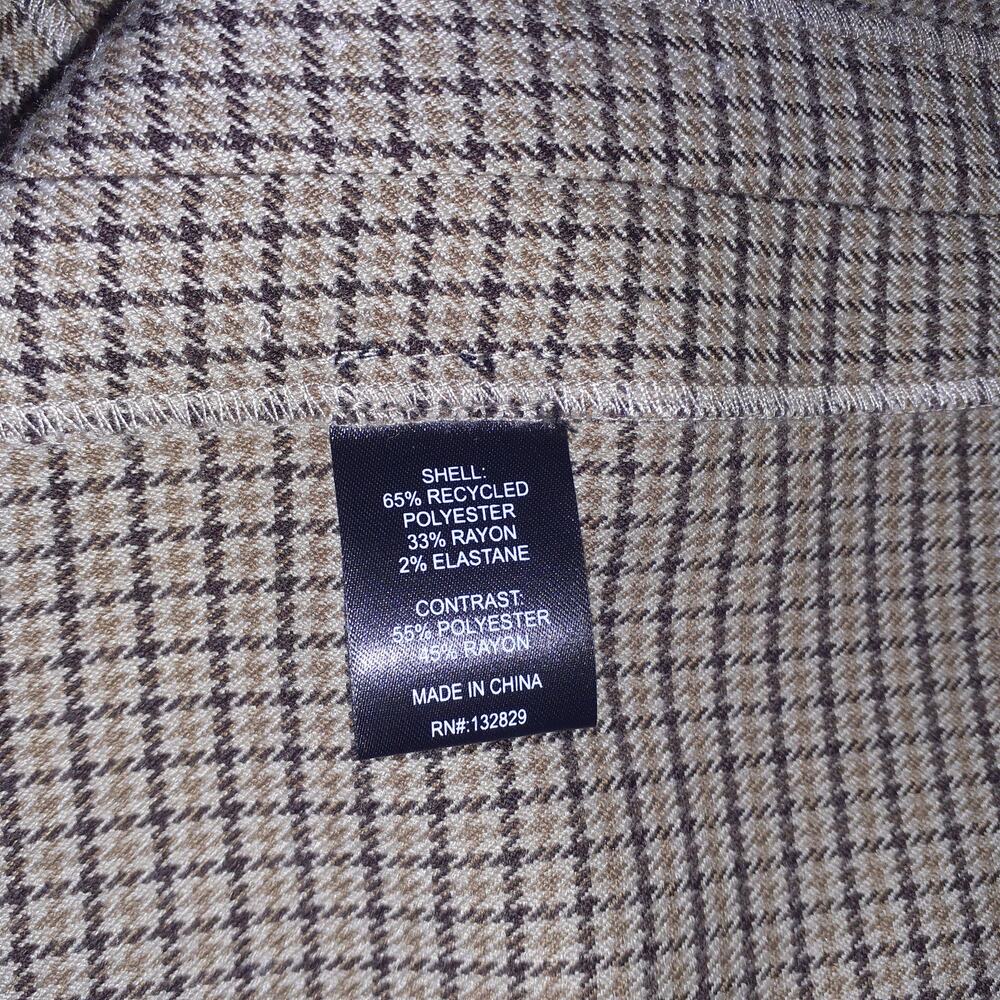 Helsa 'Plaid' Brown Mini Suit Dress Size M - NWT - Picture 3 of 5